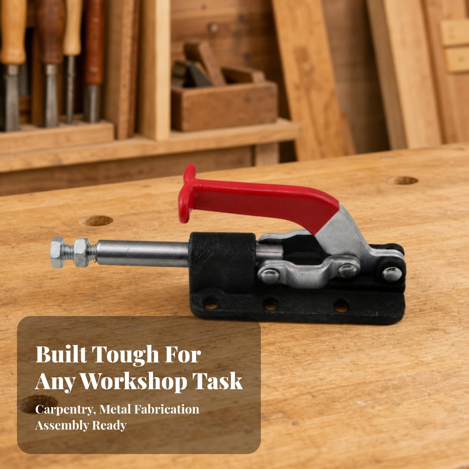 Push Pull Toggle Clamp Ergonomic Push Pull Lever Clamp Easy-to-Use Secure for Woodworkers, Woodworking, Jigs