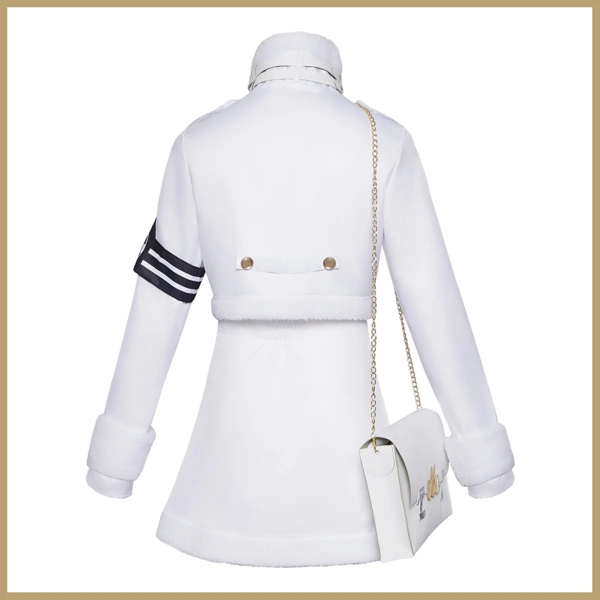 Anime Game Youk Blanc Cosplay Costume Fortune Express White Coat Skirt Hat Bag Wig Adult Woman Sexy Carnival Halloween Suit view 5