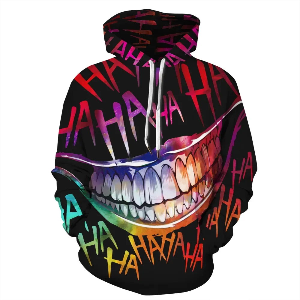 

Street Fashion Autumn and Winter Halloween Horror Element Hoodies for Men and Women Quick-drying Casual Entertainment Hoodies