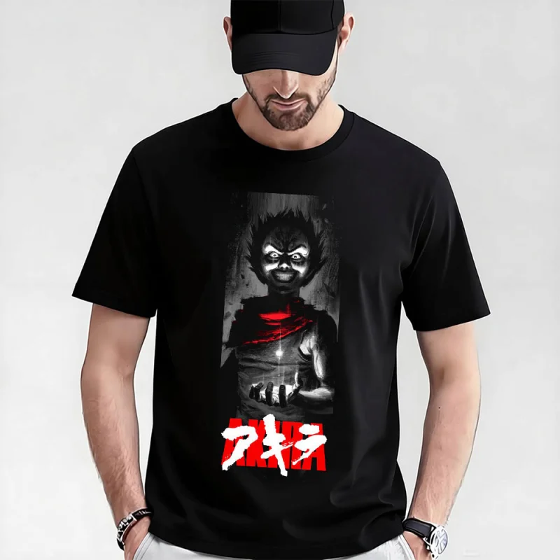 

0325 Otomo Akira Anime T Shirt Cyberpunk Manga City explosion Graphic clothes cyber mecha Neo-Tokyo Streetwear All size tops