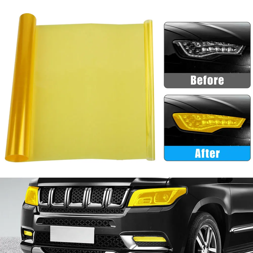 

30 X180cm Auto Headlight Fog Light Taillight Gloss Sticker Vinyl Car Golden Smoke Headlight Tint Film Sticker Decor Accessories