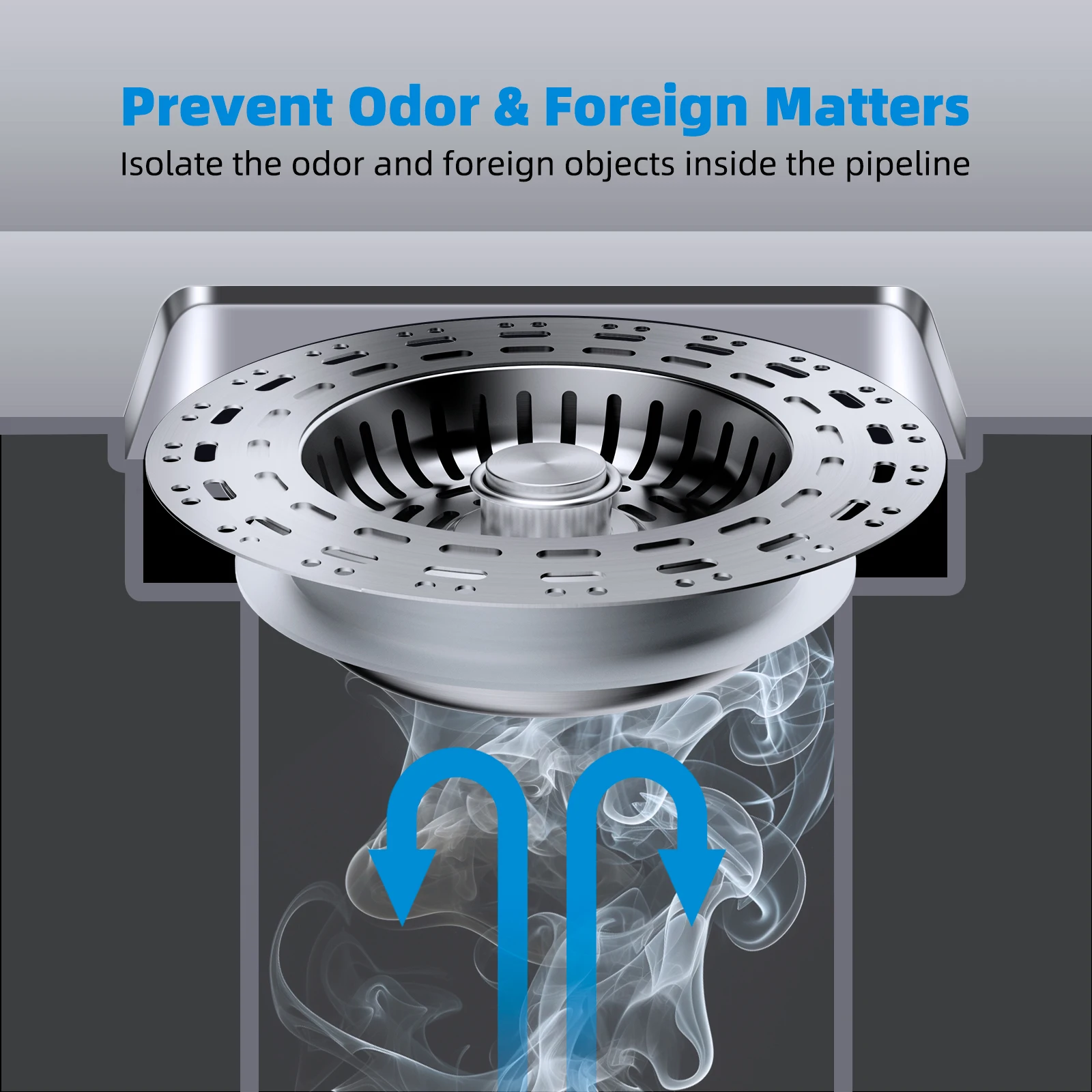 Sitko do zlewu kuchennego 3 w 1 Combo Pop Up Sitko do zlewu ze stali nierdzewnej