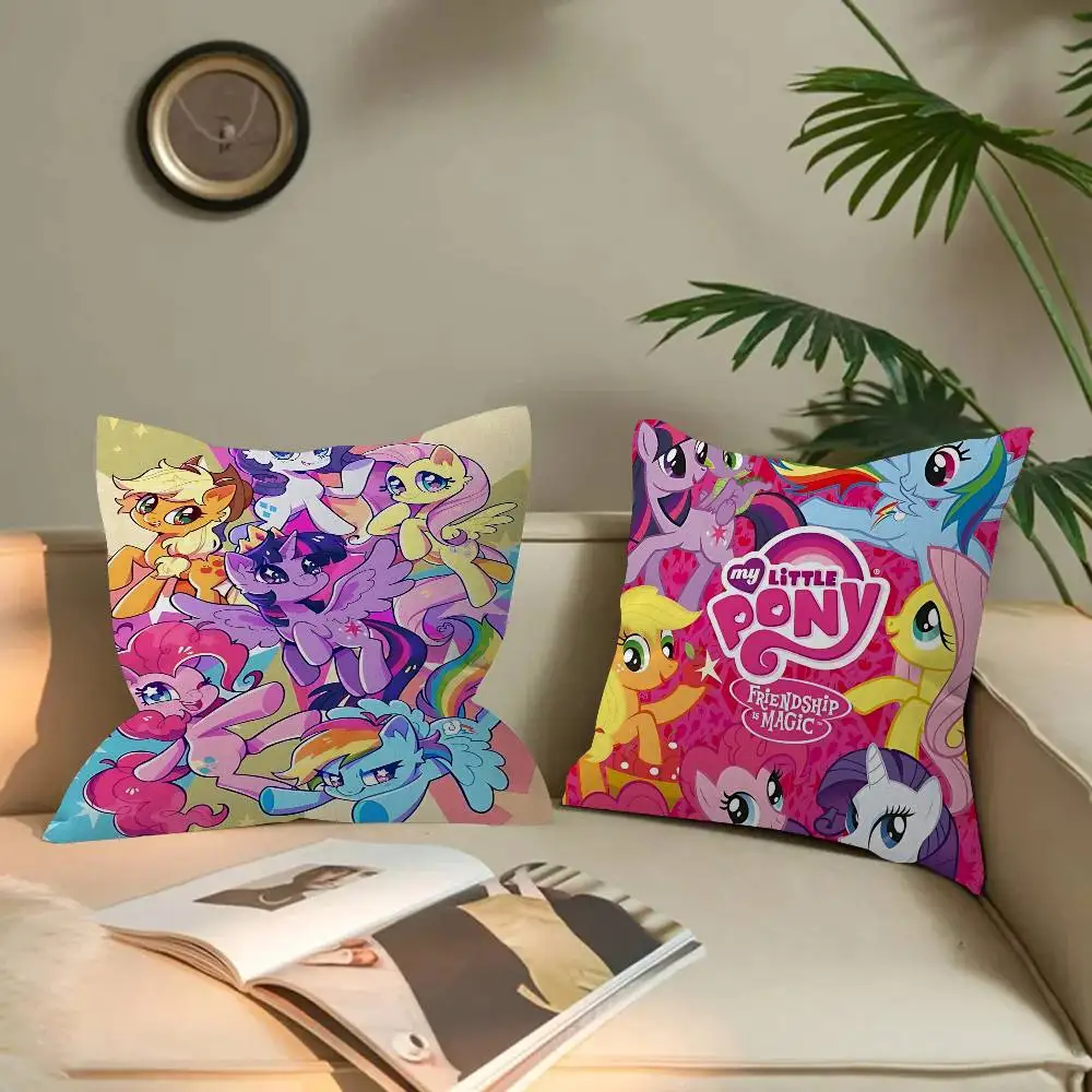 Anime My Little P-Pony Cushion Cover Inches Farmhouse Decor Home Throw Pillow Covers For Couch Decorations