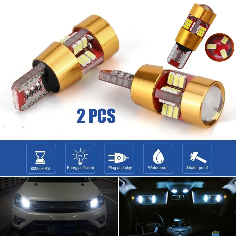 T10 3014 27SMD Light CANBUS 501 194 W5W Car LED Light Bulbs Promise Led Lights Show Wide Light Decoding 12V