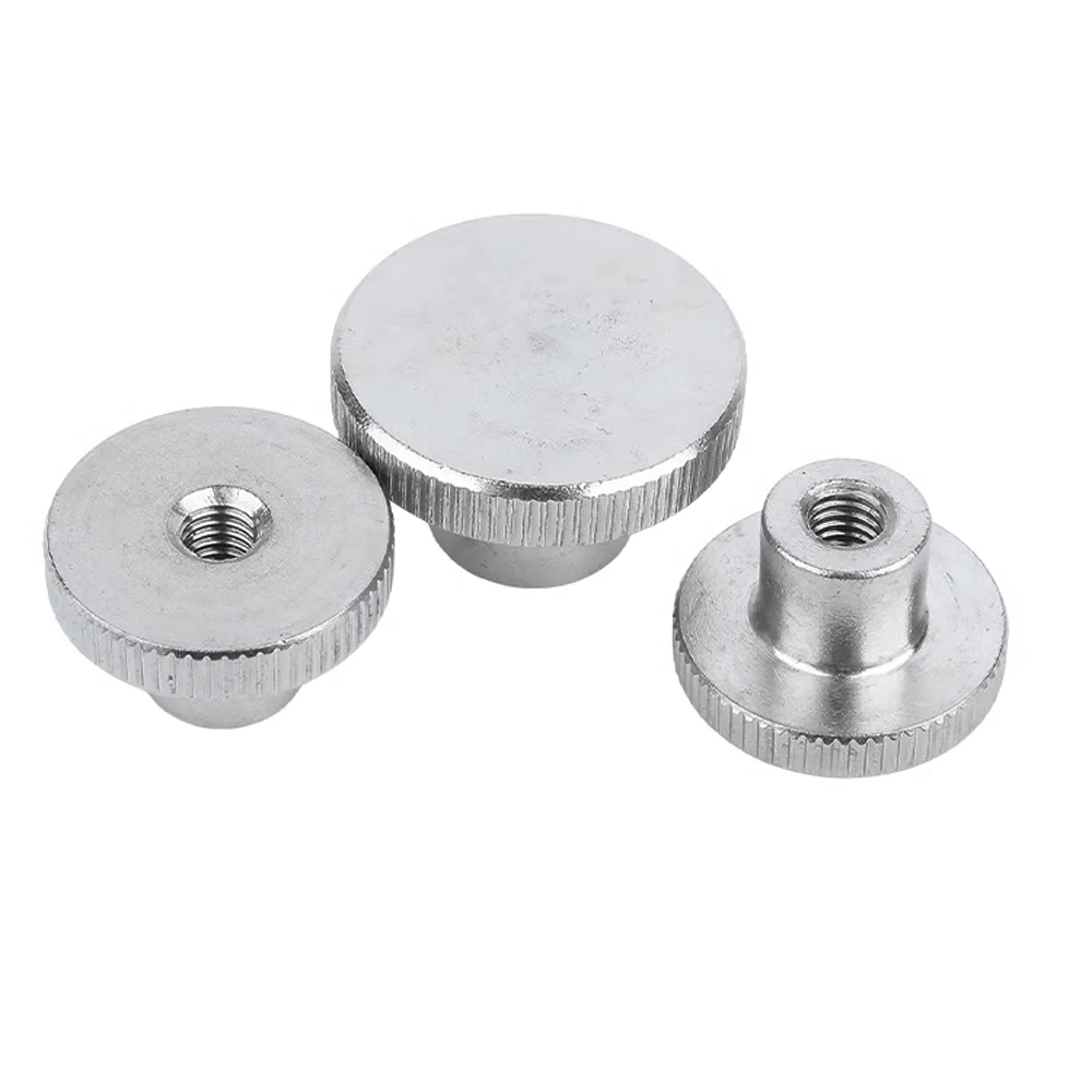 M2-M12 DIN466 SUS304 Stainless Steel Knurled Thumb Nut with Collar Blind/Through Hole 3D Printers Parts Curtain Wall
