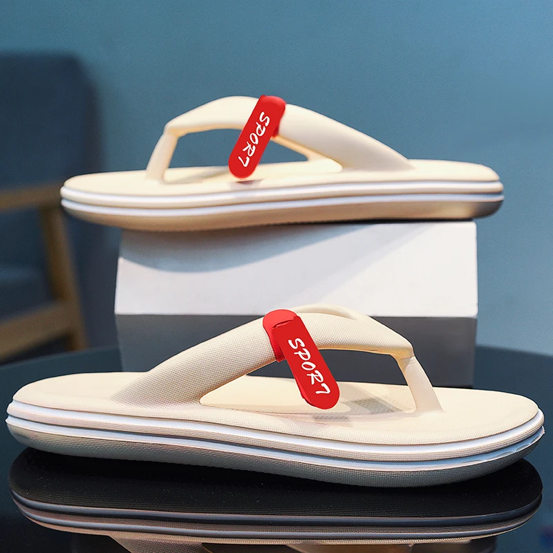

Summer Men Slippers Fashion Outdoor Beach Bathroom Non Slip EVA Flip Flops Lightweight Home Sandals Soft High Quality Slides