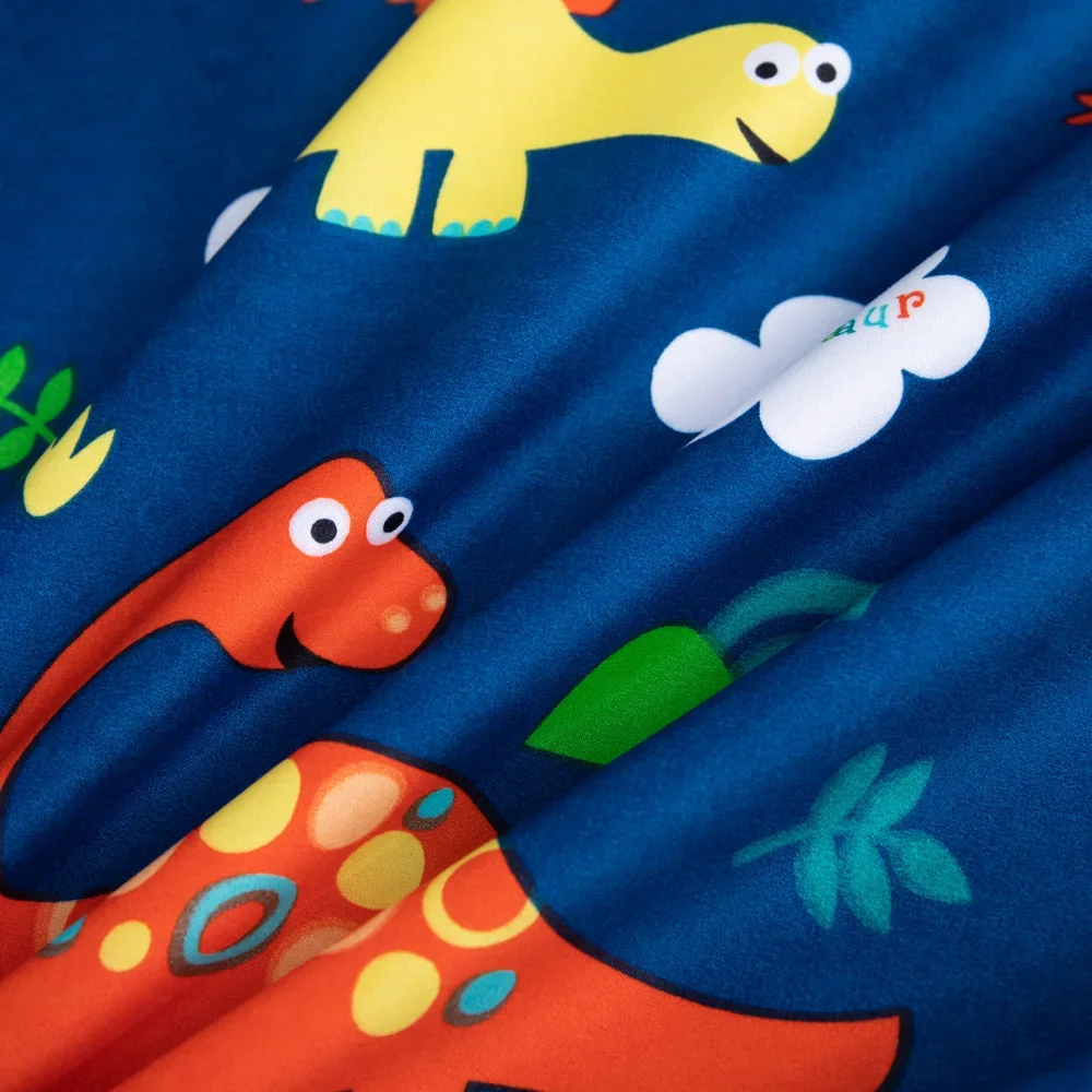 1 Piece Waterproof Bedsheet Cartoon Dinosaur Pattern Fitted Sheet,Breathable Bedding (Excluding Pillowcase)Soft Bed Cover