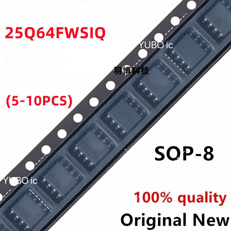 Chipset Sop-8, 25Q64FWSIQ, 25Q64FWSSIQ, W25Q64FWSIQ, W25Q64FWSIQ, 100% novo, 5-10 pcs