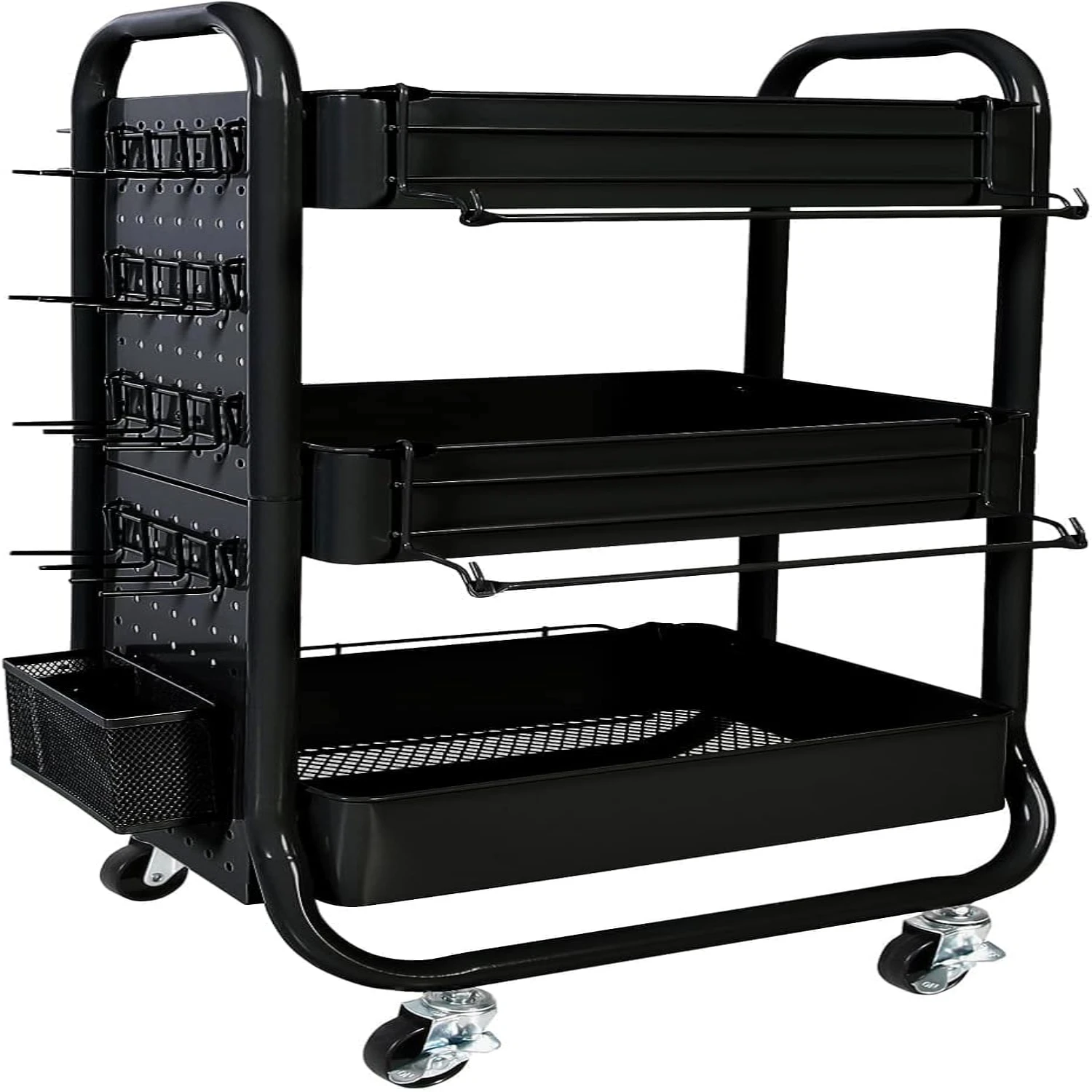 

Gramercy Black Metal Rolling Cart by - Customizable Cart for Crafting Supplies, Home, Office, and School Organization - 1 Pack