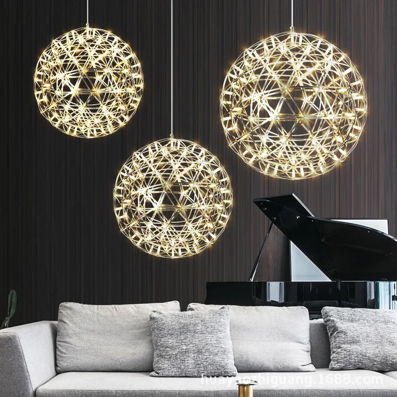 Imagem -04 - Taraxacum Star Spark Ball Chandelier Creative Fireworks Lâmpada Pingente para Shopping Mall Departamento de Vendas Hotel Lobby Nordic