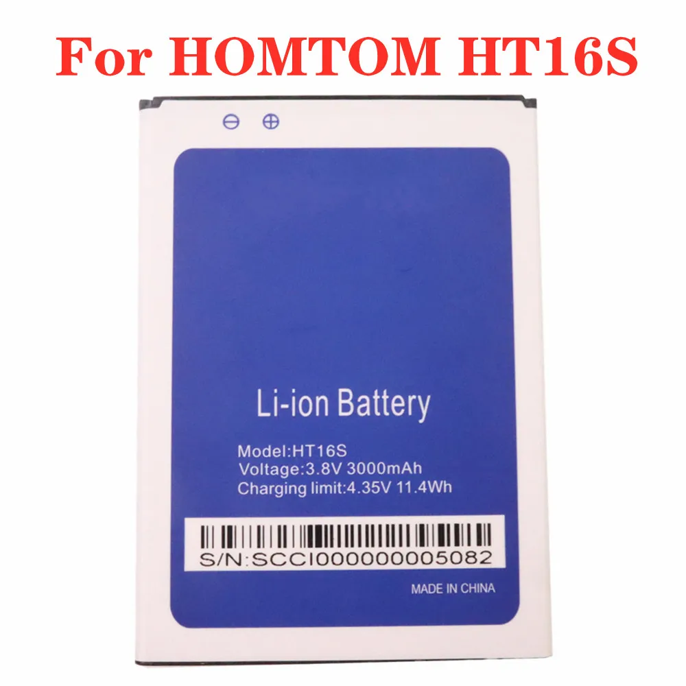 

HT 16 3000mAh Original Replacement Battery For Homtom HT16 Pro HT16Pro HT16S Phone High quality Battery Bateria In Stock