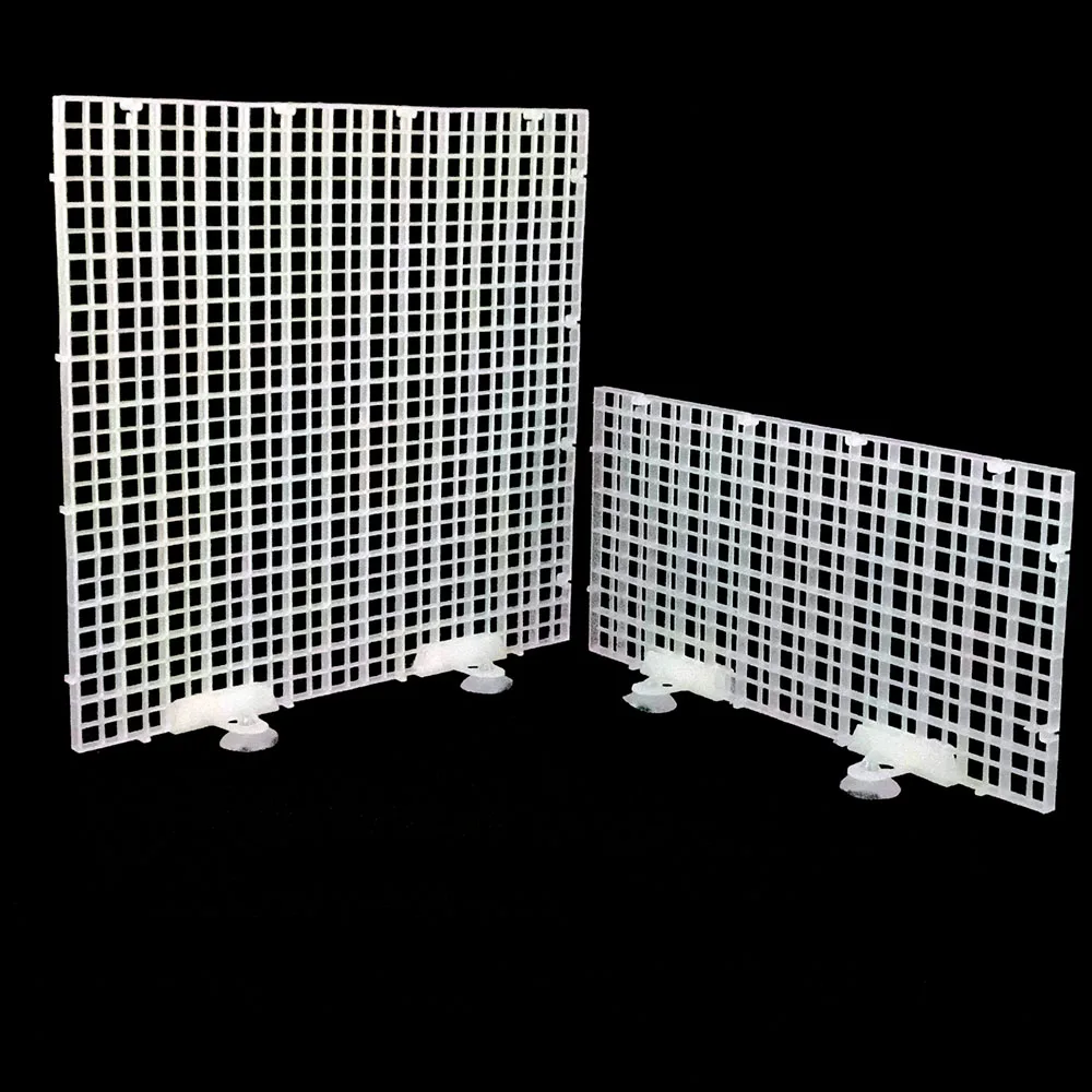 6 Pcs Translucent Aquarium Fish Tank Divider 11.8 Inch Plastic Egg Crate Aquarium Filter Bottom Tray Grid Isolation Board