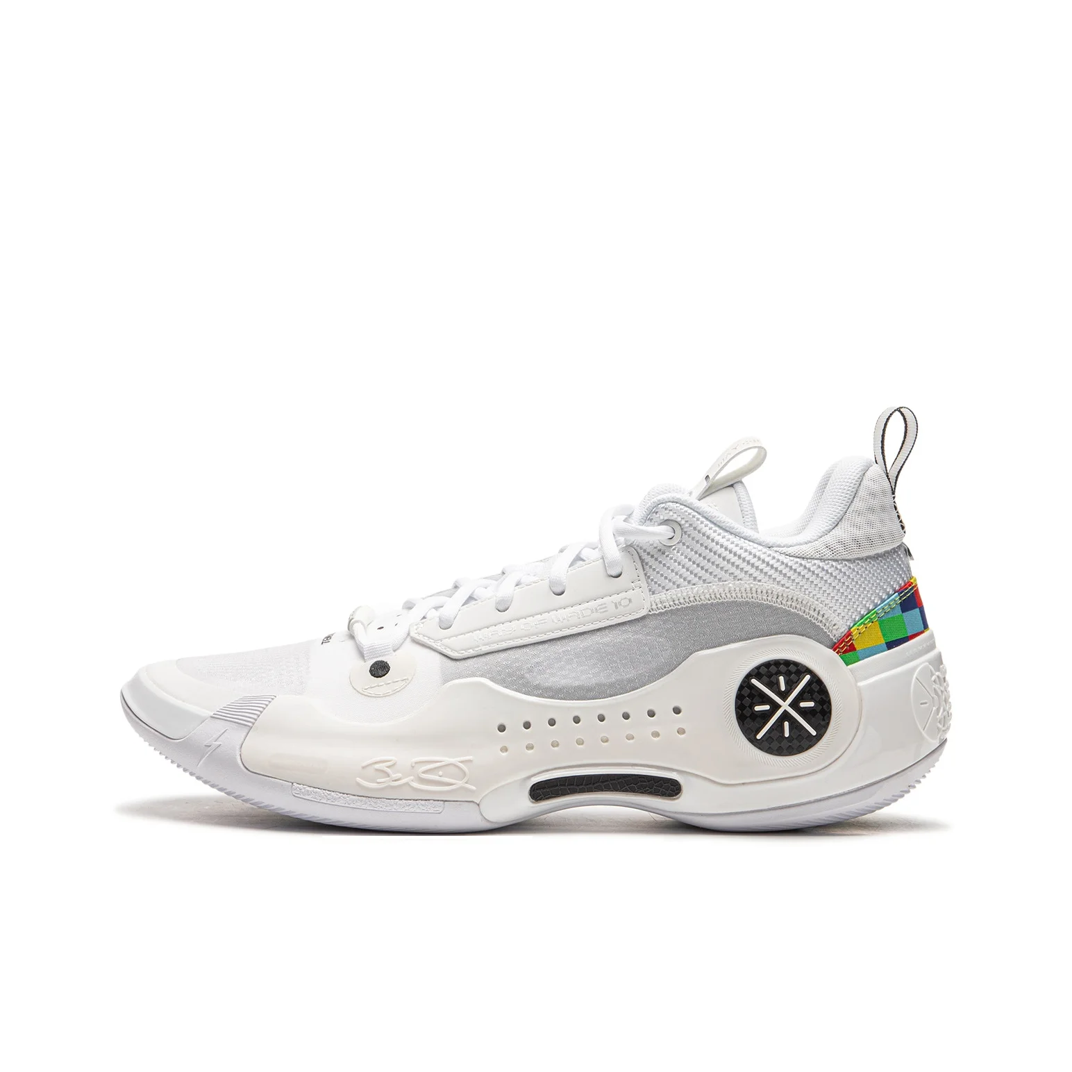 Li Ning WOW 10 Way Of Wade 10 Low top Basketball Shoes Men's White Gray ABAS083-12