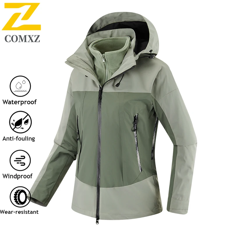 

Winter High Quality Charge Jacket Outdoor Three-in-One Detachable Windproof Waterproof Ski Suit 2025 New Mountaineering Jacket