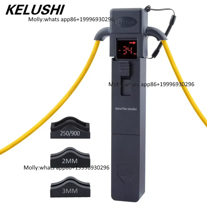 Cable Testing Equipment Fiber Optic Identifier 800-1700nm Live Fiber Detector Identifier with 4 Adapter Type
