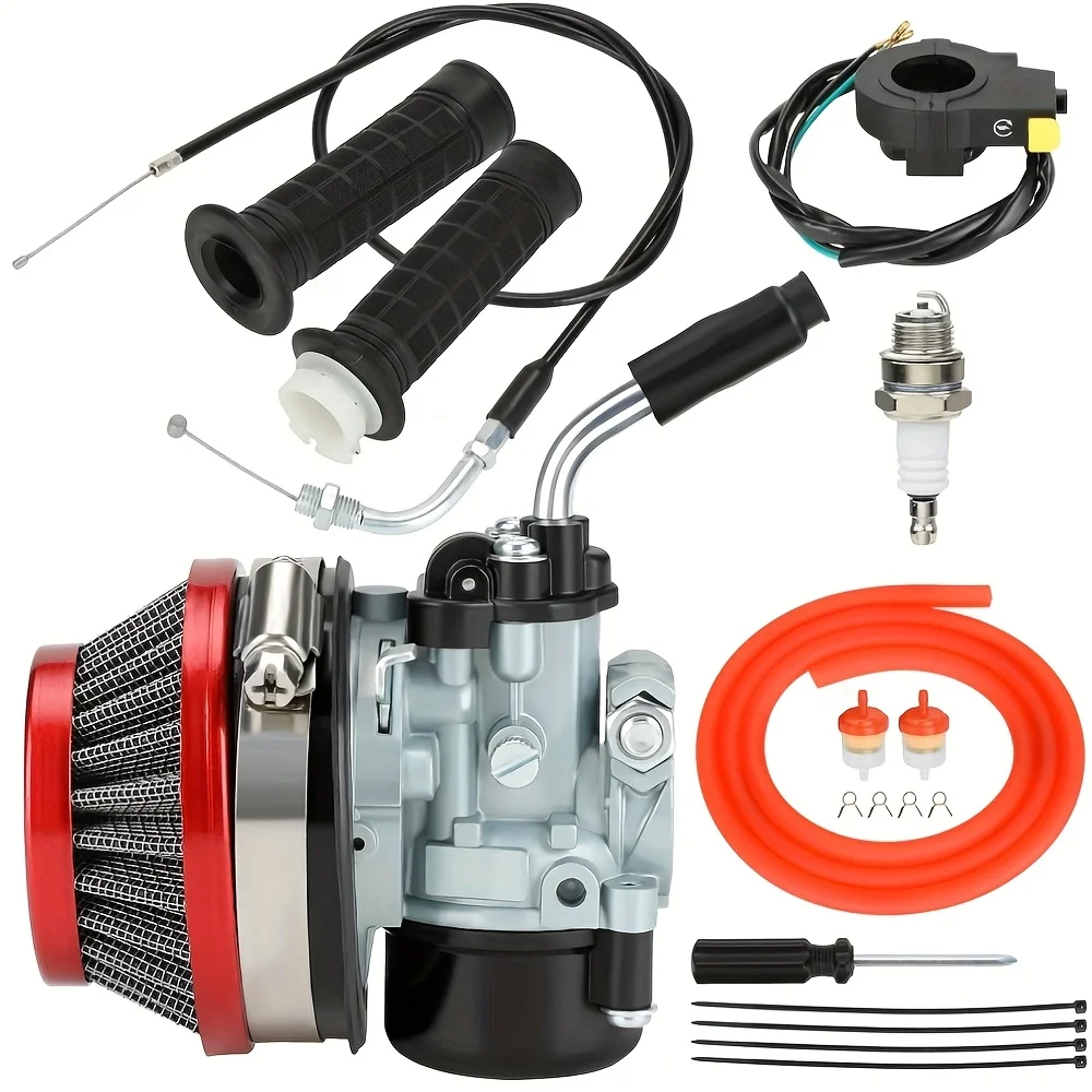 AliExpress 1 Set Racing Carburetor 2 Stroke 49cc 50cc 66cc 80cc 100cc With Air Filter For 2 Stroke Engine Gas Motor Motorized Moto Bike