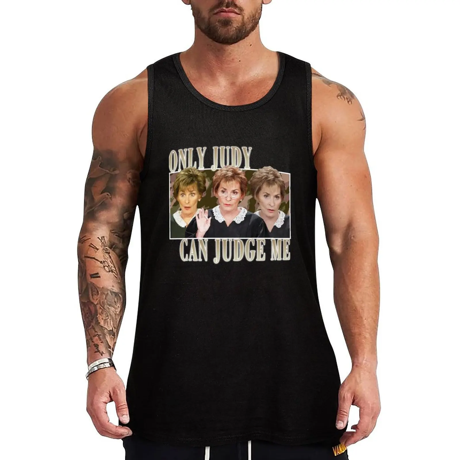 

Judy can judge me funny Classic Tank Top T-shirt male Men gym sportswear clothes for men summer
