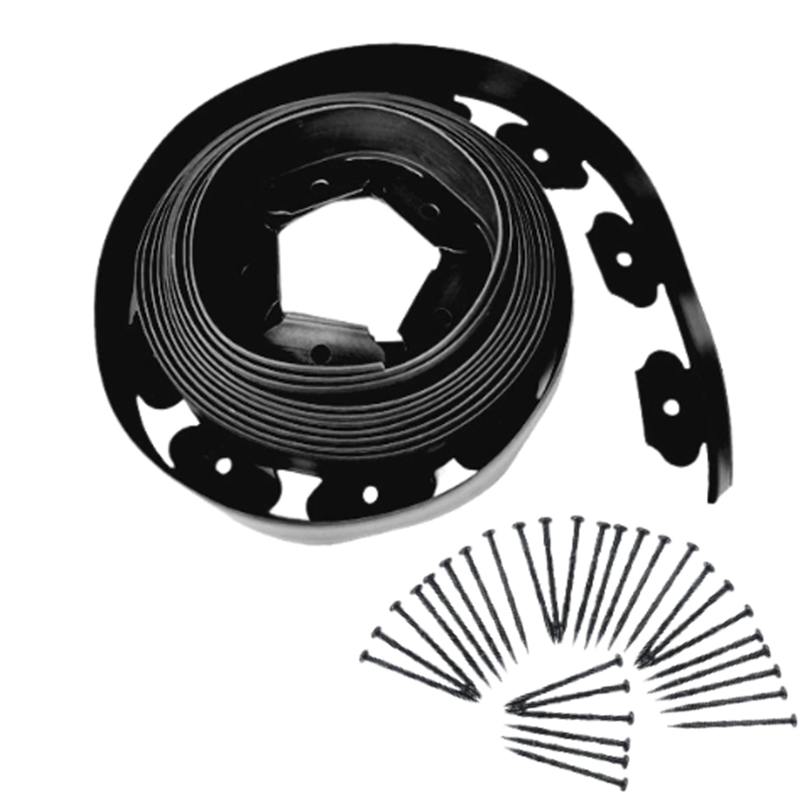 Cerca de borda de gramado de jardim, 10m, com 30 pontas, caminho flexível, cerca de borda de gramado, decoração de jardim de paisagem ao ar livre