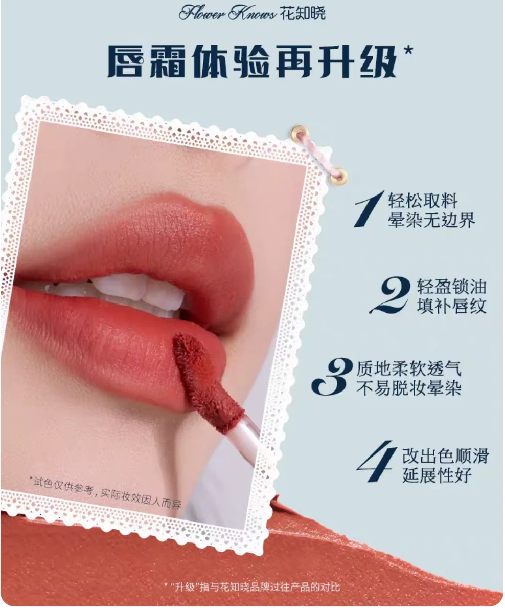 Flower Knows Bunny Garden Cloud Lip Cream Makeup Matte Lipstick Heart Love Cosmetics Cute