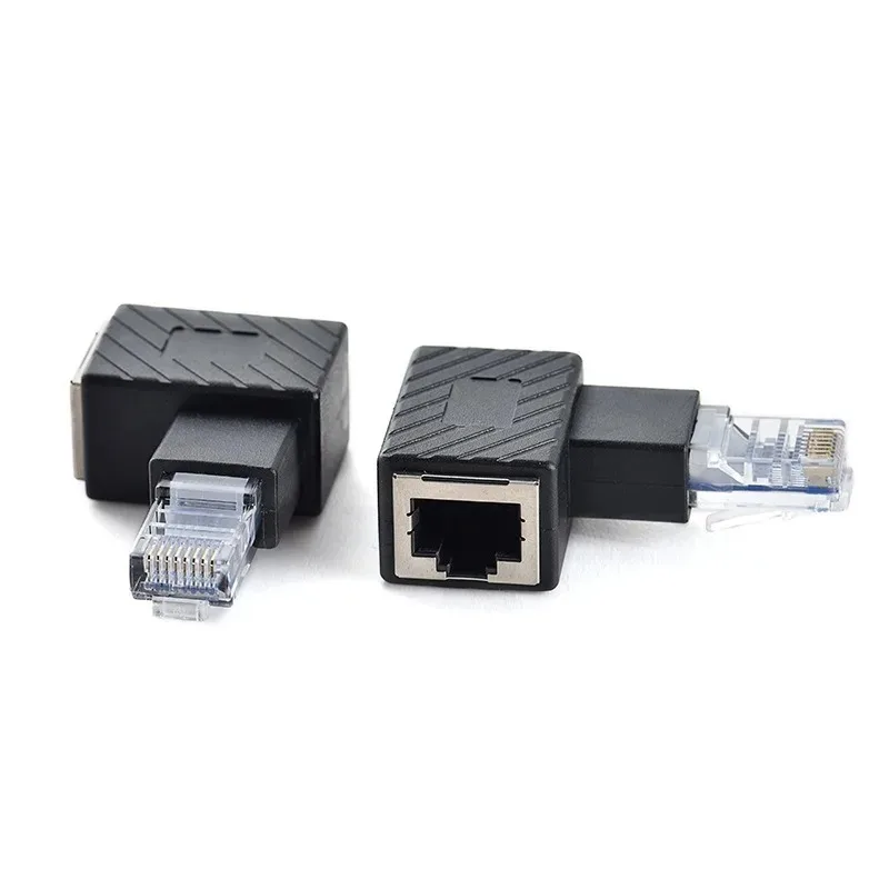 RJ45 Male To Female Elbow Network Cable 90 Degree Network Signal Adapter RJ45 Male To Female RJ45 Network Extension
