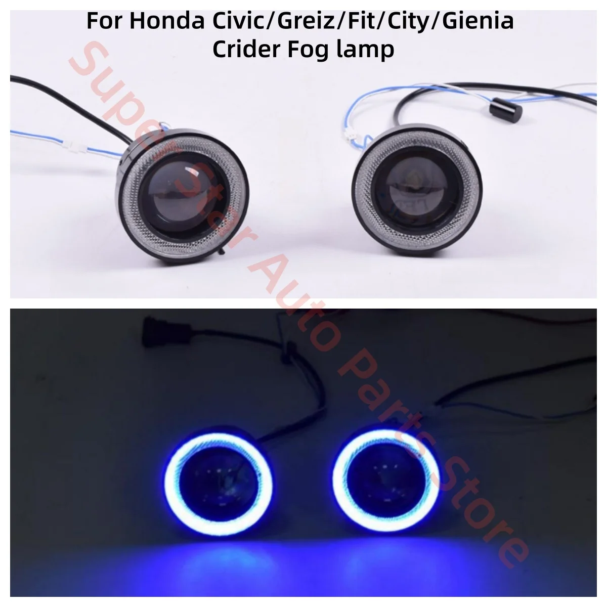 For Honda Civic/Greiz/Fit/City/Gienia Crider Fog lamp Special use Modification Eyes of angels Fog lamp LED Daytime running light