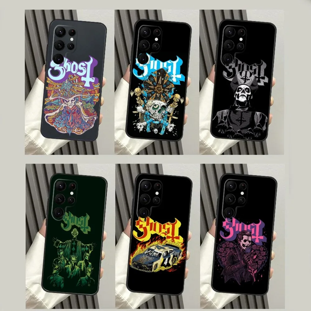 Rock Band G-GhostS Phone Case For SamsungS24,S23,S22,S21,S20 Ultra Pro S10,S30Plus,S9,20lite Ultra Black Cover