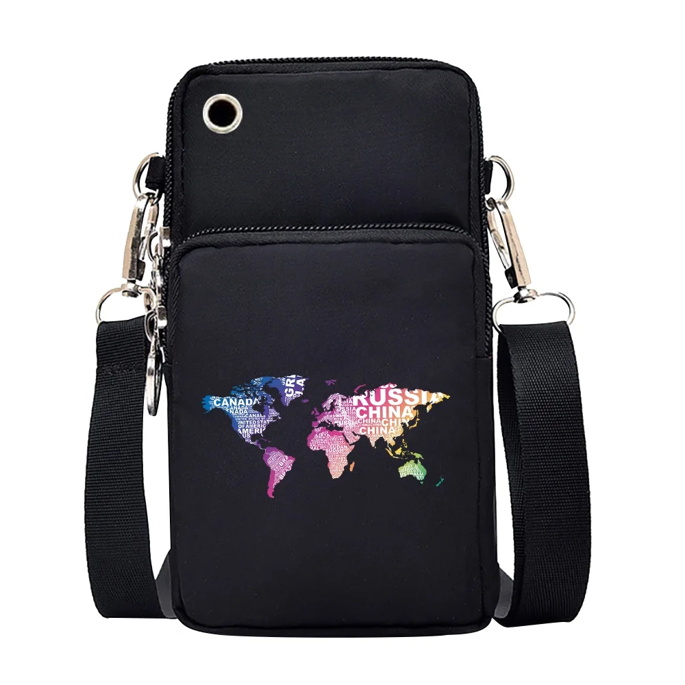 Shoulder Bags Unisex Waterproo Phone Bags  Universal for Samsung/xiaomi/iphone Shoulder Bags Travel Printing CrossBody Bag