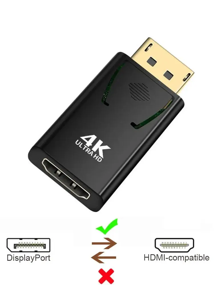 4K 1080P DisplayPort to HDMI-Compatible Adapter DP Male to Female HD TV HDMI-Compatible Video Audio Cable for PC TV Laptop image 2