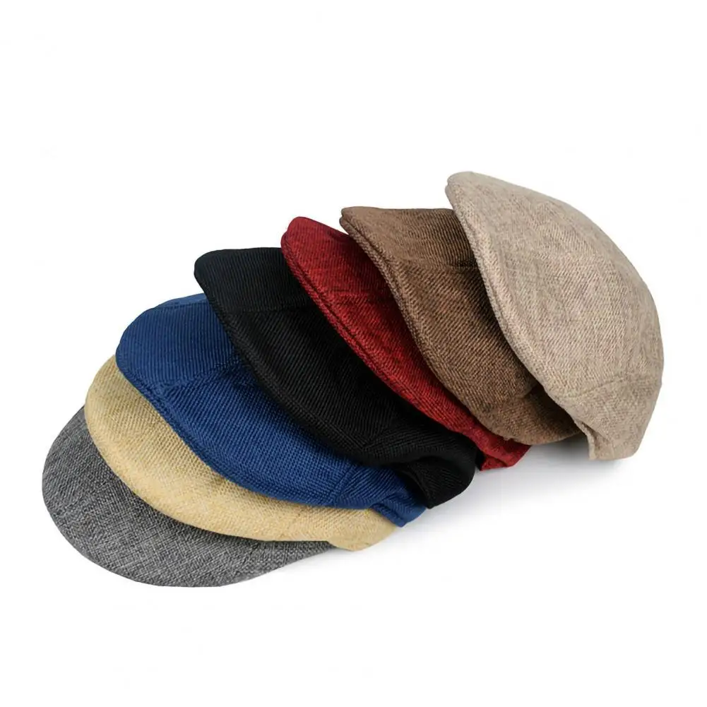 Men Newsboy Cap Casual Men Headwear Stylish Men\'s Retro Newsboy Hat with Sun Breathable Design Classic for Casual