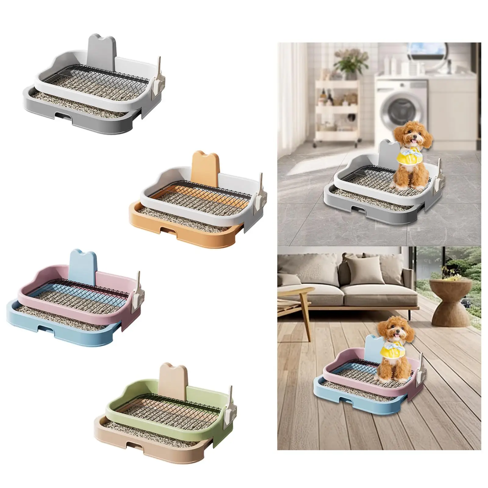 

Туалет для собак мелких и средних пород, приподнятый, с защитным ограждением, лоток для щенков