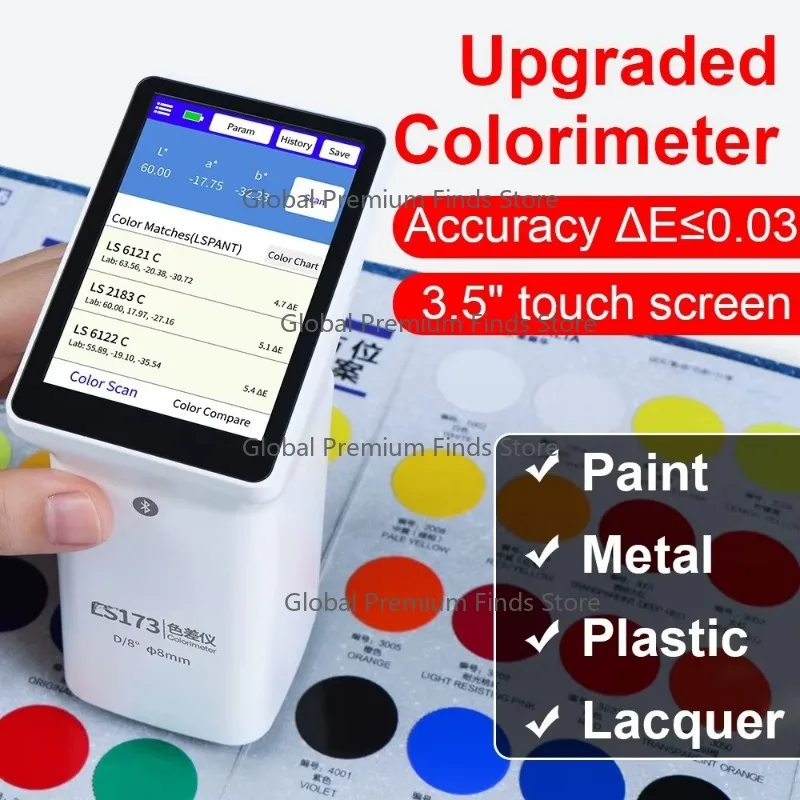 LS173 D/8 Portable Handheld Colorimeter Digital Color Difference Tester for Textile Paint Industrial Color Testing