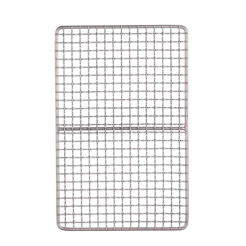 Outdoor camping portable portable barbecue net pure titanium thickened encryption net picnic barbecue