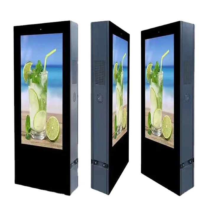 Waterproof Outdoor High Brightness Advertising Display Custom Lcd Screen 65 86 Inch 4k Outdoor Display Digital Signage Totem