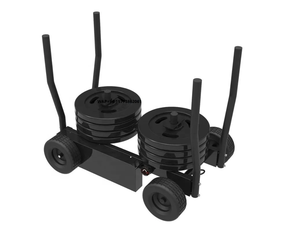 

Upgraded Version Adjustable Weight Sled Trainer with Wheels Magnetic Resistance Snow Sled tank Sled