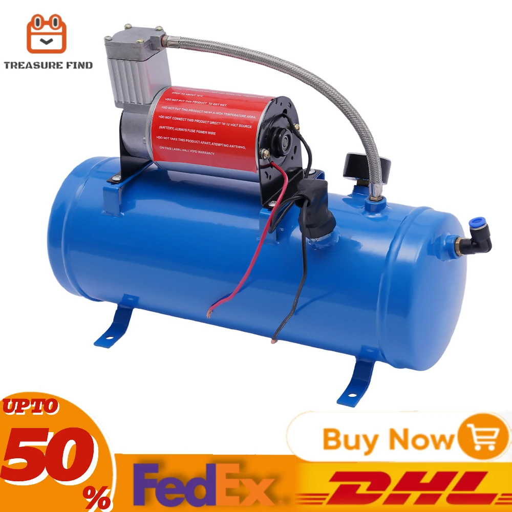 

Air Compressor Pump Fast Inflation High Power Copper Core Motor With 6L Large Tank For Atomobile Tires,Engines, Boats