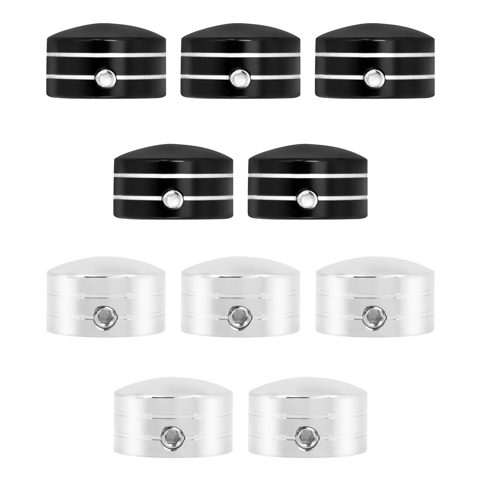 Motorcycle Black/Chrome Rear Sprocket Flat Bolt Cap Cover Kit For Harley Softail Breakout Sportster XL Touring Road King Glide