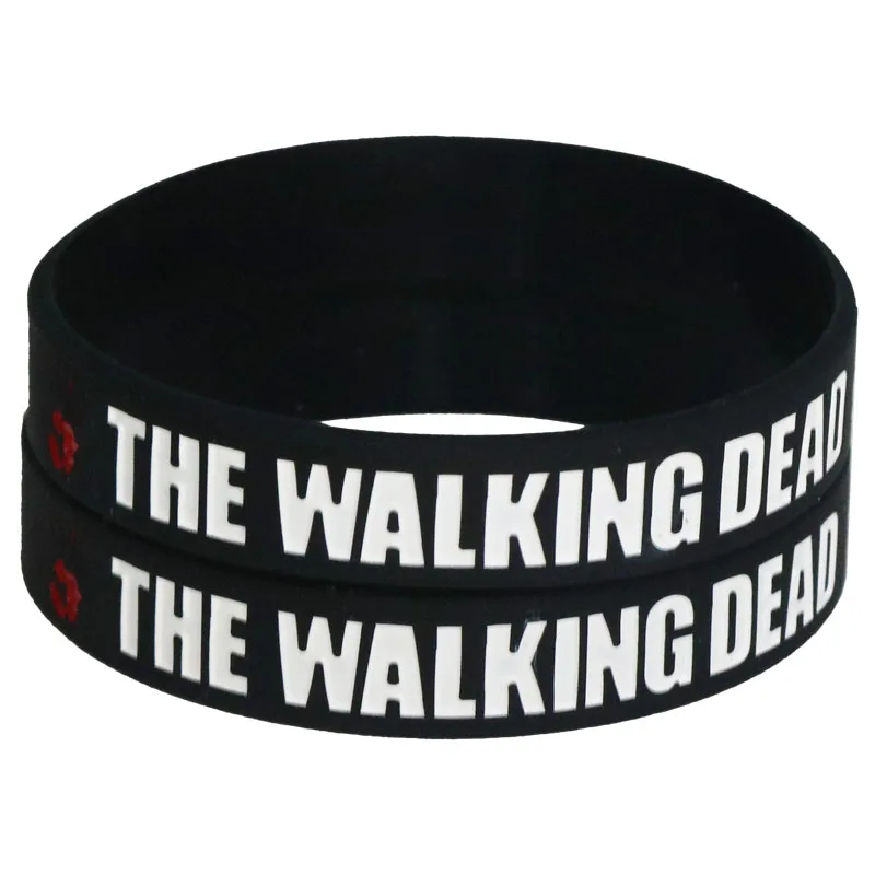 1PC Movies Bracelet The Walking Dead Silicone Wristband Bangles Letters Debossed Sports Band SH122