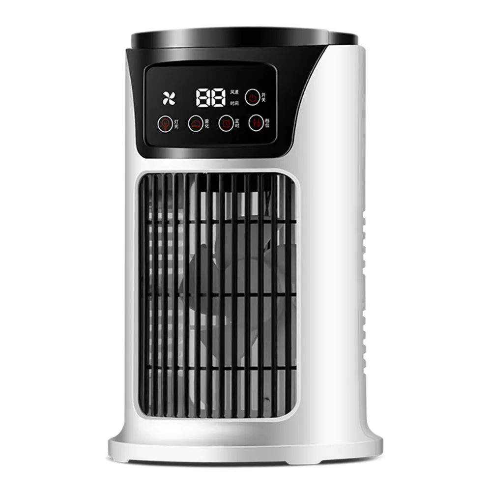 Portable Air Conditioning Fan 6 Speeds USB Mini Air Conditioner Timing Home Office Air Cooler Humidifier Desktop Misting Fan ﻿