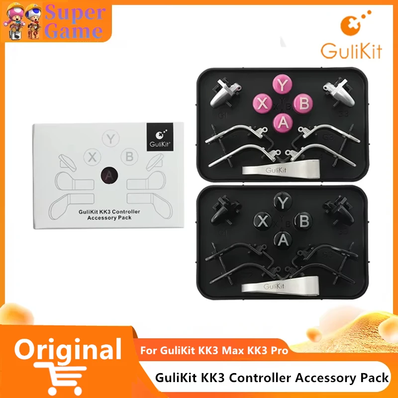 GuliKit KK3 Controller Accessory Pack with 6 Rear Paddles,4 PC Layout ABXY Button,1 Keycap Puller for GuliKit KK3 Max KK3 Pro