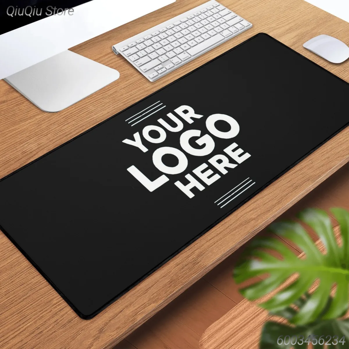 Custom Company Logo Mouse Pad Wear Resistant Rubber Desk Mat Practical Business Gift for Office Clients and Employees