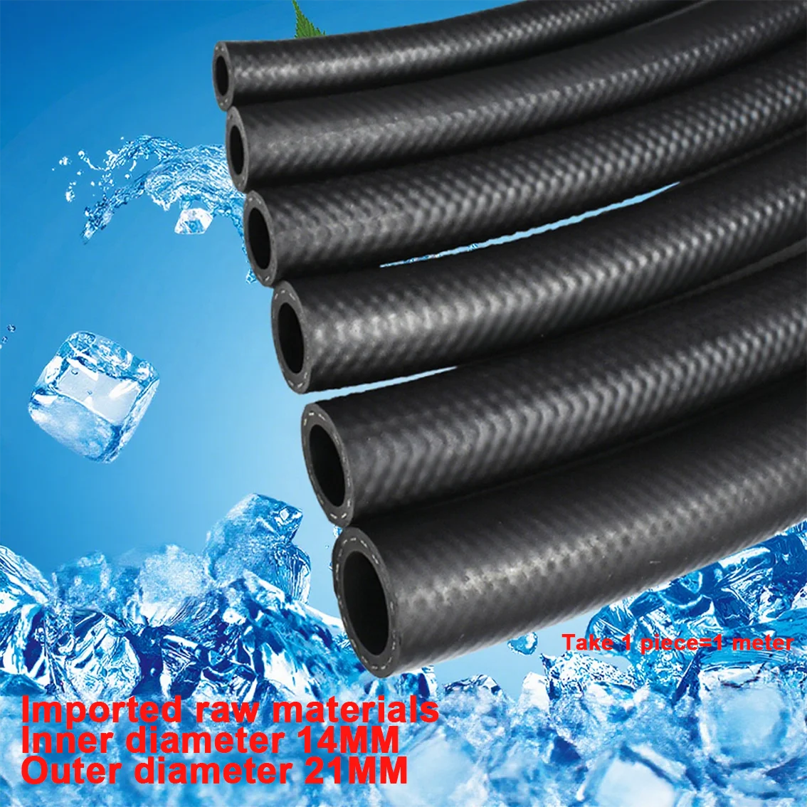 1M/3M Rubber Oil Pipeline Diesel Hose High Temperature Pressure Explosion-Proof Fuel Hoses 4/5/6/8/9/10/12/14/16/19/22/25mm
