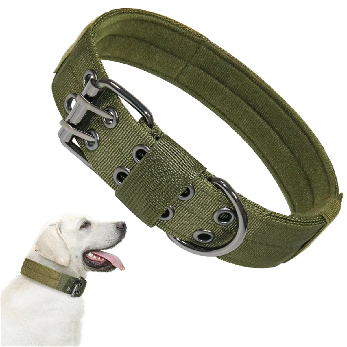 Collar táctico duradero para perro, Correa militar ajustable para mascotas, accesorios de entrenamiento para perros medianos y grandes, Pastor Alemán