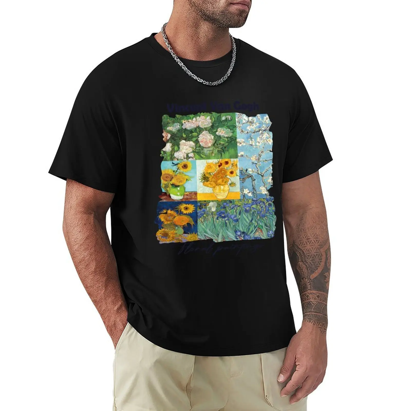 

Floral Paintings Collage by Van Gogh T-Shirt vintage vintage t shirts mens graphic t-shirts pack