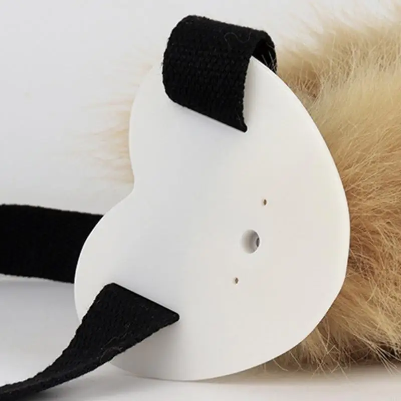 31BF Fascia per capelli con orecchie cane sexy coda volpe in pelliccia sintetica Costumi per cani cosplay