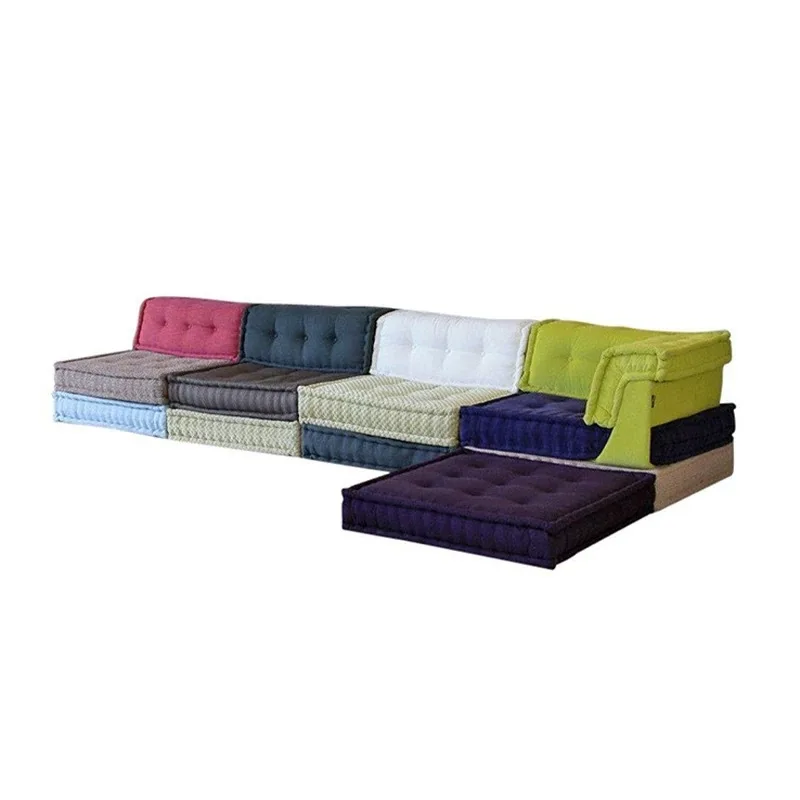 Mahjong sofa retro light luxury Italian free combination fabric color module sofa
