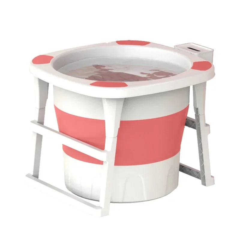 Household Adult Bath Bucket Foldable Rental Room Bathtub Whole Body Bath Barrel Comfortable Bathroom Bidet Dormitory