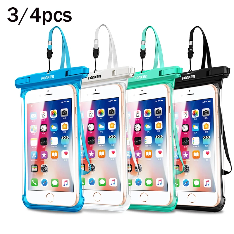 3/4 PCS Waterproof Case for iphone 13 14 pro Swimming Diving Underwater Protective Case Water Proof Bag Mobile Phone Pouch Cover