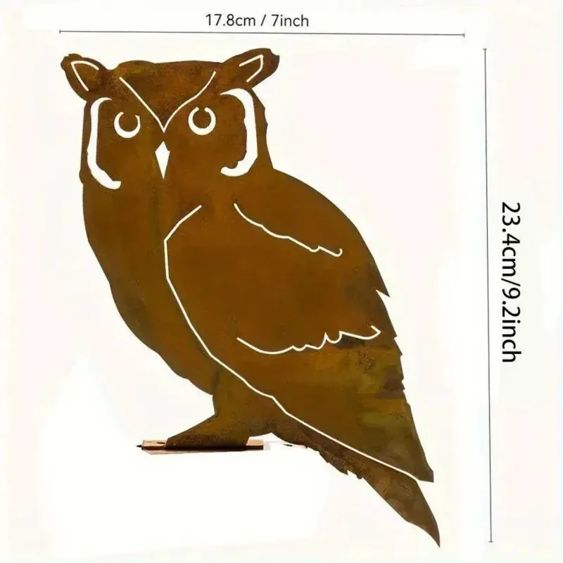 1pc Rustic Metal Screech Owl Garden Stake - Perfect for Outdoor Decor, Thanksgiving, Christmas & Father's Day Gifts
