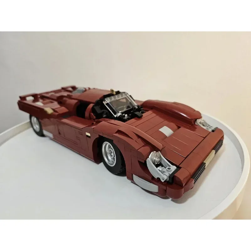 MOC- 149605   Super Red Classic Sports Car Racing Bausteinmodell 964 Teile MOC Kreative Kindergeburtstag Bausteine Spielzeug Geschenk