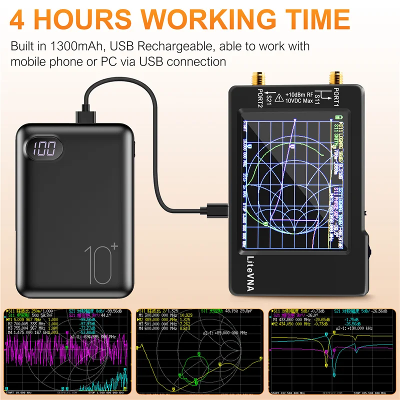 

Exquisite-New Litevna 6Ghz VNA 2.8Inch LCDHF VHF UHF UV Vector Network Analyzer Shortwave Portable Antenna Analyzer With Battery